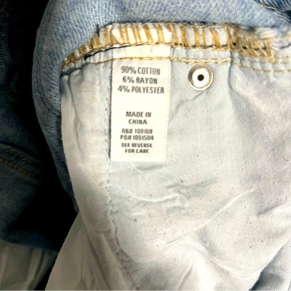 RSQ Vintage Y2K Baggy Jorts Bermuda Denim Cargo Carpenter Shorts Sz 25 EUC